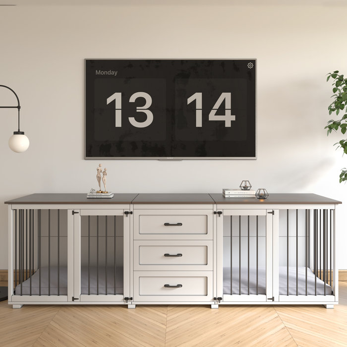 Tucker Murphy Pet™ Furniture Style Wooden Dog Crate With 3 Drawer 32